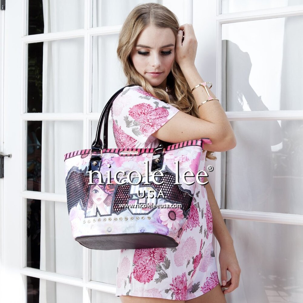 Nicole Lee USA No. 5 Artsy Tote Style Multicolor Handbag Purse